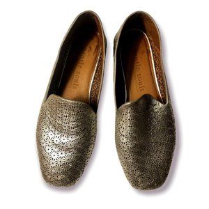 Gentle Souls Womens  Erin Perforated Slip By Kenneth Cole Size 6M Color Silver